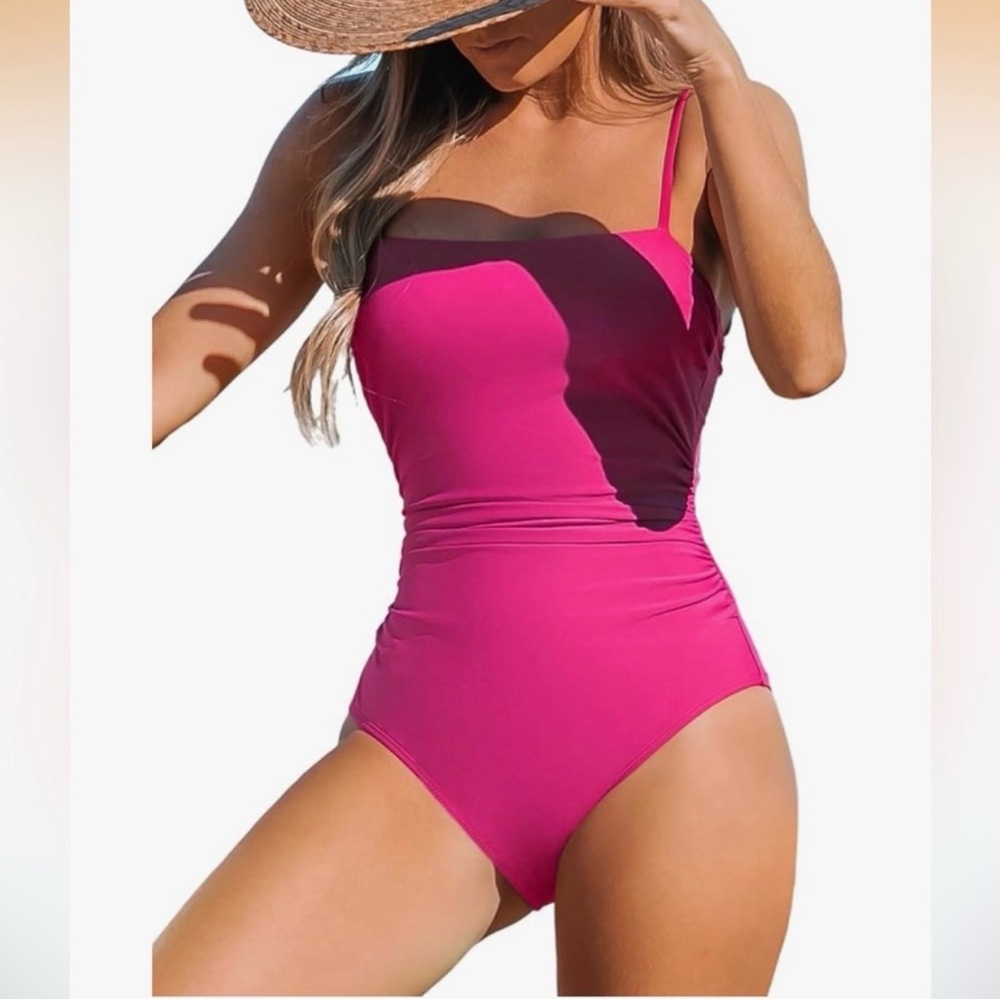 Cupshe Hot Pink One Piece Swimsuit - NWT -Hot Pink - M